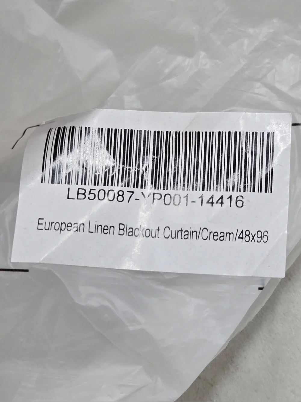 NWT QUINCE Set Of 2 48x96 European Linen True Blackout Curtains Cream 0480